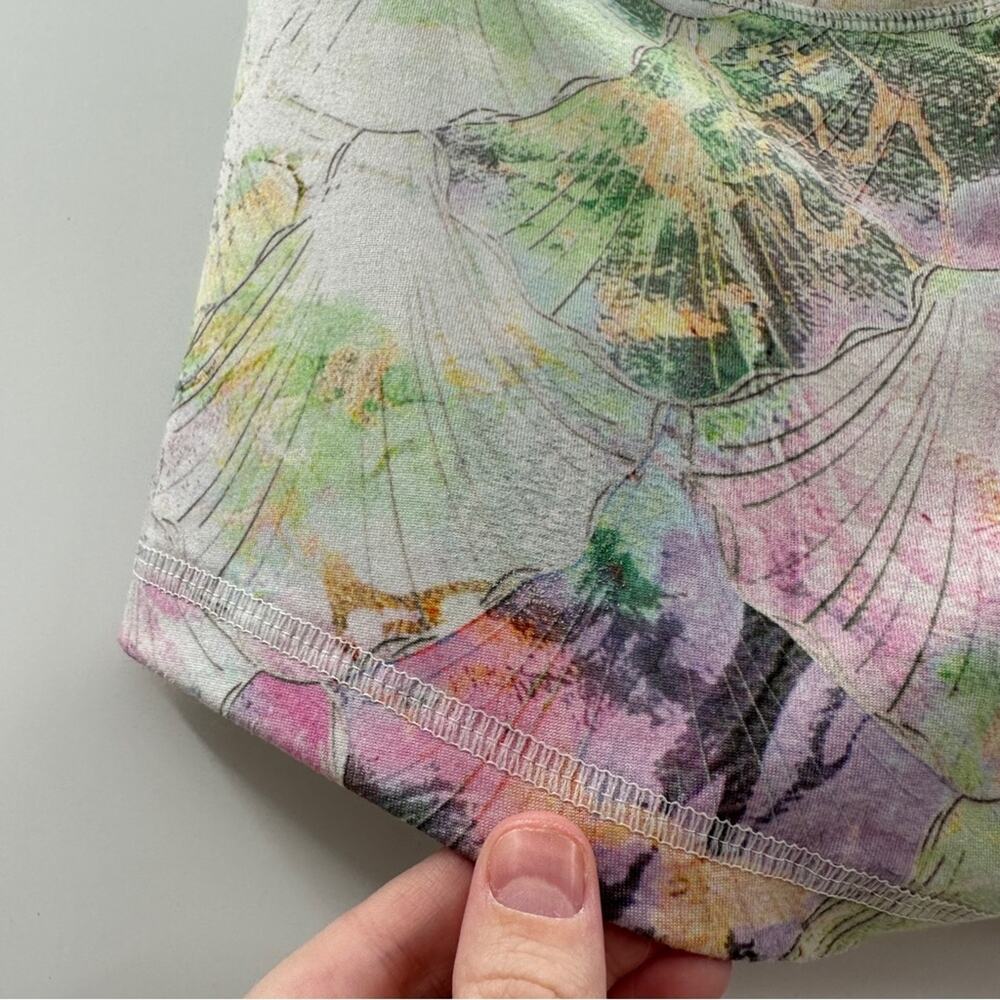 Fleo Low Rise Multicolor Abstract Mermaid Print Activewear Shorts‎ Sz S - Picture 5 of 9